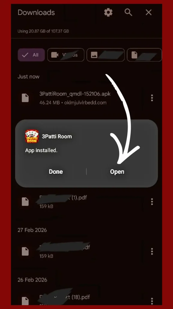 Open the APK