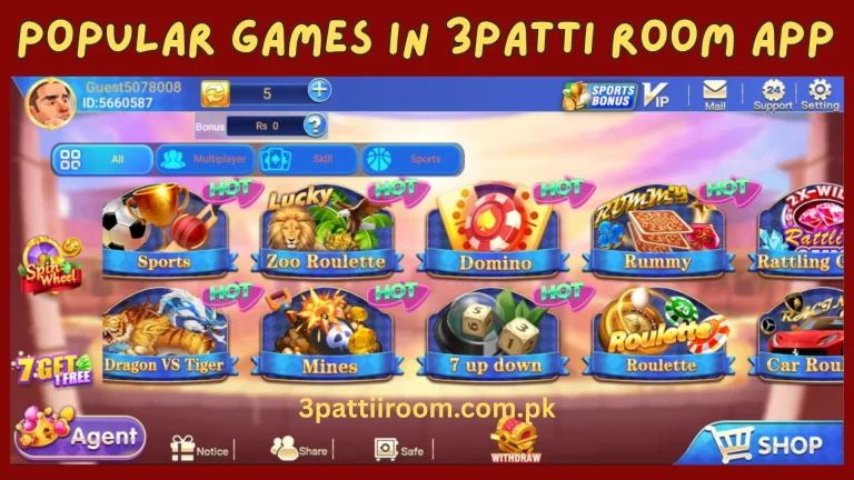 Popular games in 3patti room app