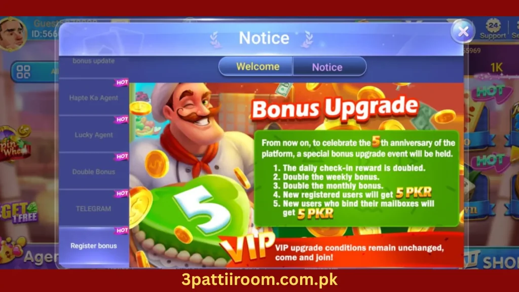 Register Bonus