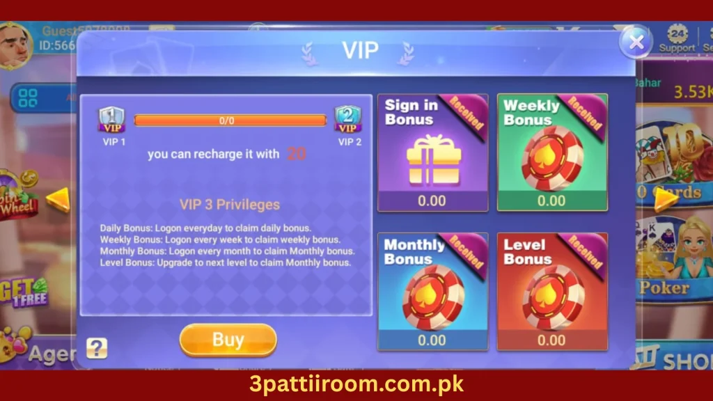 VIP Level Bonuses